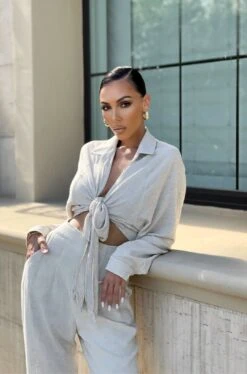 Stone Soho Front Tied Woven Top 14 Stone Soho Front Tied Woven Top -Lady Clothing Store 11