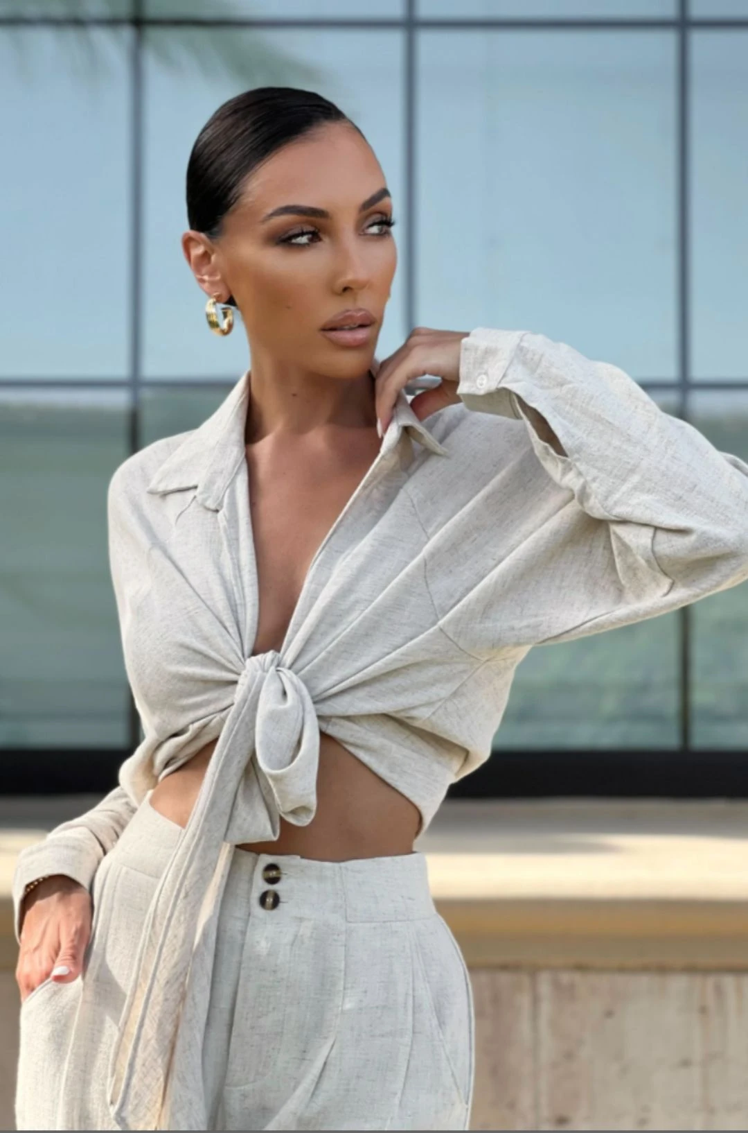 Stone Soho Front Tied Woven Top 7 Stone Soho Front Tied Woven Top - Image 5