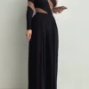 Jluxbasix Black Devyn Wide Leg Pants