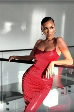 Red Rubi Cowl Neck Cocktail Dress -Lady Clothing Store 2 cf786547 9437 41af bd14 80c38960da7b