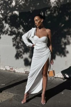 White Evita Linen Draped Dress 24 White Evita Linen Draped Dress -Lady Clothing Store 9 003c2636 1174 4921 b604 70dcf9640e63