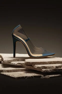 Dark Denim Walk The Line Clear Pumps -Lady Clothing Store ACCESSORIES APR32023 SHOES 21