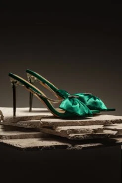 Emerald Shimmer And Shine Rhinestone Heels -Lady Clothing Store ACCESSORIES APR32023 SHOES 57