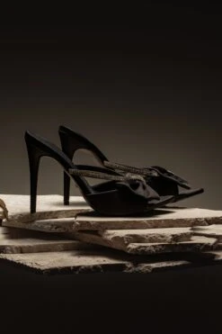 Black Glimmer Of Sparkle Rhinestone Heels -Lady Clothing Store ACCESSORIES APR32023 SHOES 63