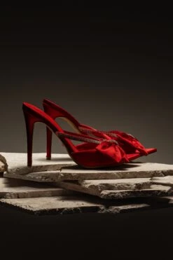 Red Glimmer Of Sparkle Rhinestone Heels -Lady Clothing Store ACCESSORIES APR32023 SHOES 69