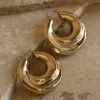 Gold Kerri Hoop Earrings -Lady Clothing Store ACCESSORIES AUG172023 3