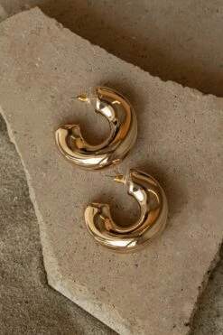 Gold Jass Hoop Earrings