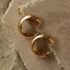 Gold Sheri Open Hoop Earrings