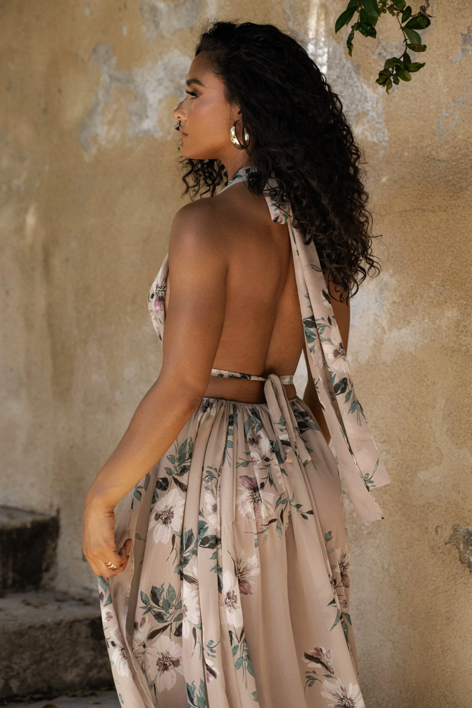 Purple Floral Nicoletta Chiffon Maxi Dress 7 Purple Floral Nicoletta Chiffon Maxi Dress - Image 5