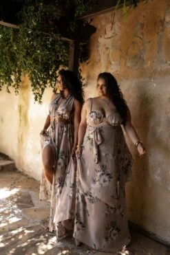 Purple Floral Printed Love Two-Piece Set -Lady Clothing Store CHIFFON2023 18