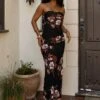 Red Floral Break Free Strapless Maxi Dress 2 Red Floral Break Free Strapless Maxi Dress -Lady Clothing Store CHIFFON2023 38