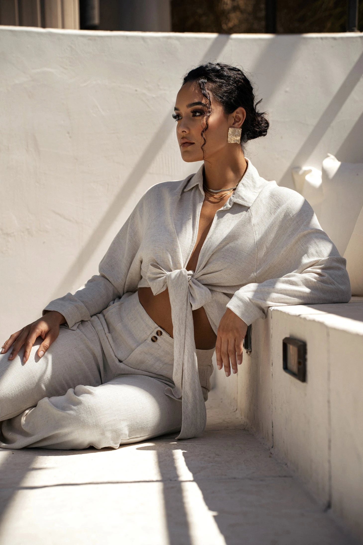 Stone Soho Front Tied Woven Top 11 Stone Soho Front Tied Woven Top - Image 9