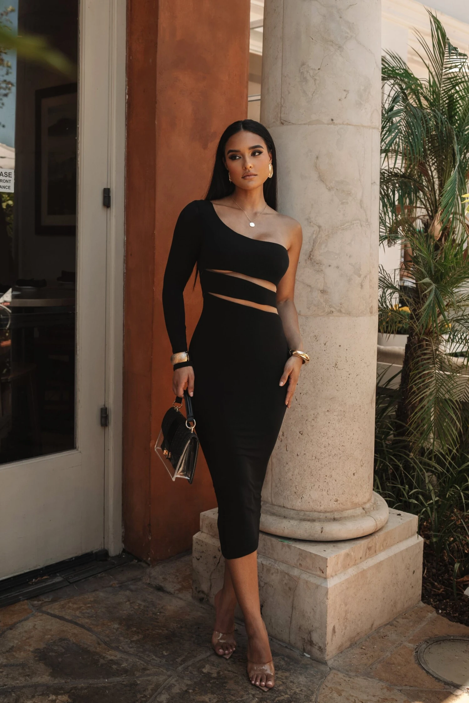 Noir Chase The Night One Shoulder Dress 3 Noir Chase The Night One Shoulder Dress