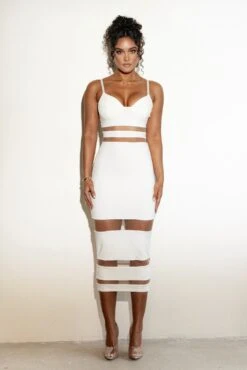 Ivory Alysiha Midi Dress -Lady Clothing Store FORMATION2022 P1 16