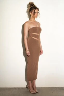 Pecan Unpredictable Midi Dress 31 Pecan Unpredictable Midi Dress -Lady Clothing Store FORMATION2022 P1 60