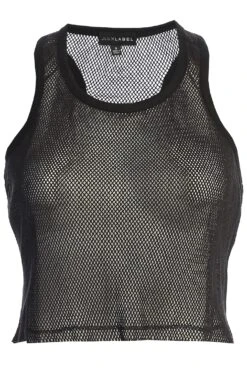 Black Fishnet Crop Tank -Lady Clothing Store IMG 1406copy