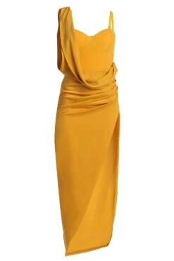 Yellow Kristiana Slit Dress -Lady Clothing Store IMG 3408copy