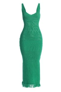 Green Ballari Crochet Knit Maxi Dress -Lady Clothing Store IMG 3616copy