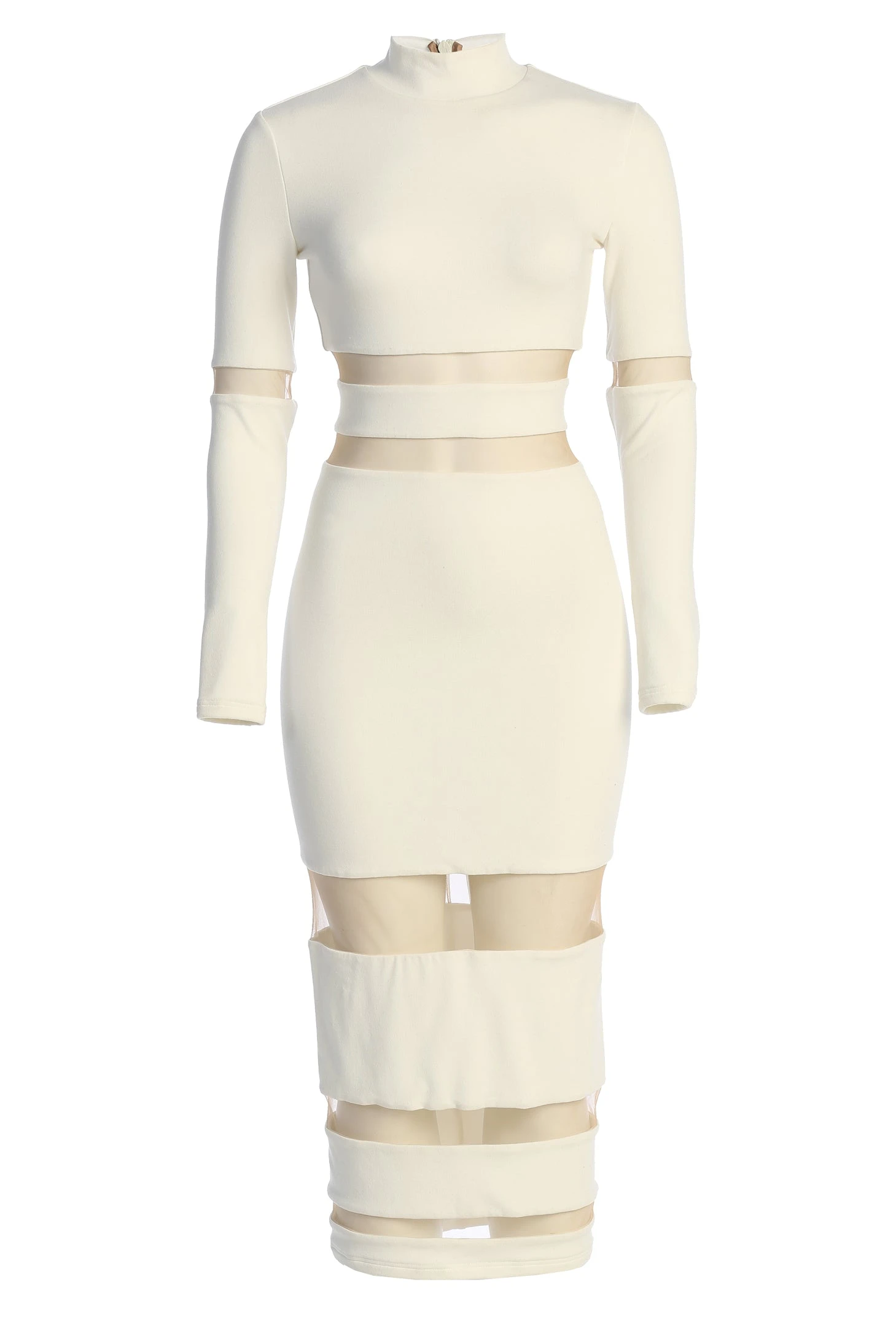 Ivory The One Mock Neck Midi Dress 5 Ivory The One Mock Neck Midi Dress - Image 3