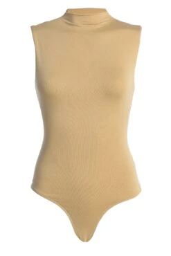 Jluxbasix Tan Ciela High Neck Bodysuit 17 Jluxbasix Tan Ciela High Neck Bodysuit -Lady Clothing Store IMG 5299copy