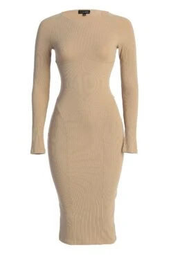 Beige High Expectations Midi Dress -Lady Clothing Store IMG 7135copy