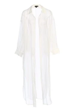White Lia Button Front Shirt Dress -Lady Clothing Store IMG 7164copy