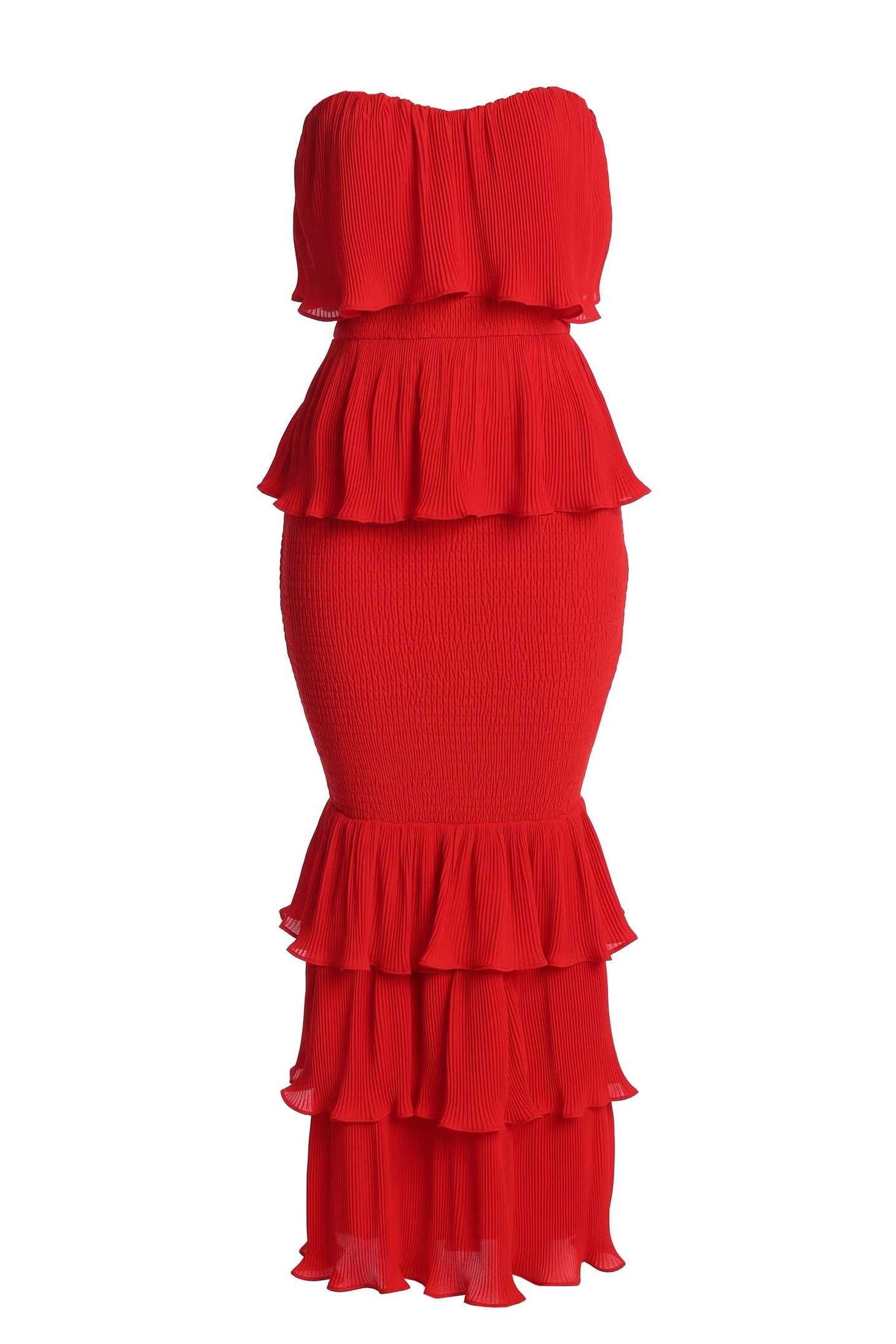 Red Casa Blanca Ruffle Dress 6 Red Casa Blanca Ruffle Dress - Image 4