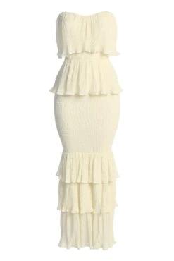 Ivory Casa Blanca Ruffle Dress -Lady Clothing Store IMG 7558copy