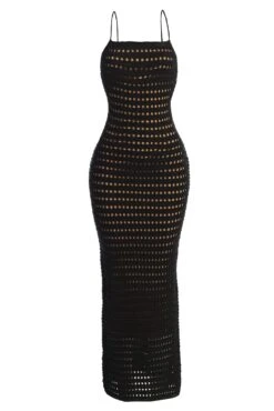 Black Palmas Crochet Maxi Dress -Lady Clothing Store IMG 7652copy