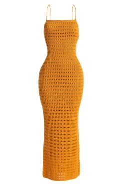 Apricot Palmas Crochet Maxi Dress -Lady Clothing Store IMG 7683copy