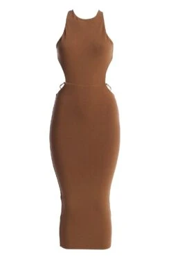 Pecan Empress Midi Dress -Lady Clothing Store IMG 8001copy