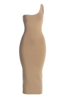 Beige Zuzanna Cutout Dress -Lady Clothing Store IMG 8048copy
