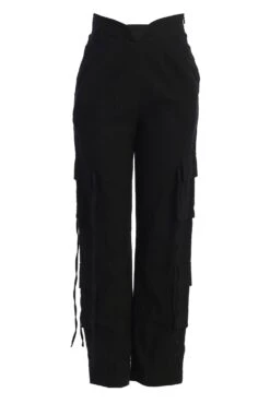 Black Better Half Linen Utility Pants -Lady Clothing Store IMG 9456copy