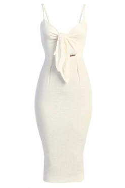 Ivory Dolores Linen Dress -Lady Clothing Store IMG 9536