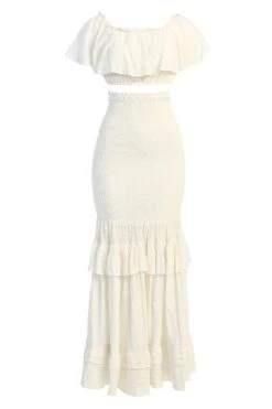 White Sienna Ruffled Skirt Set -Lady Clothing Store IMG 9636