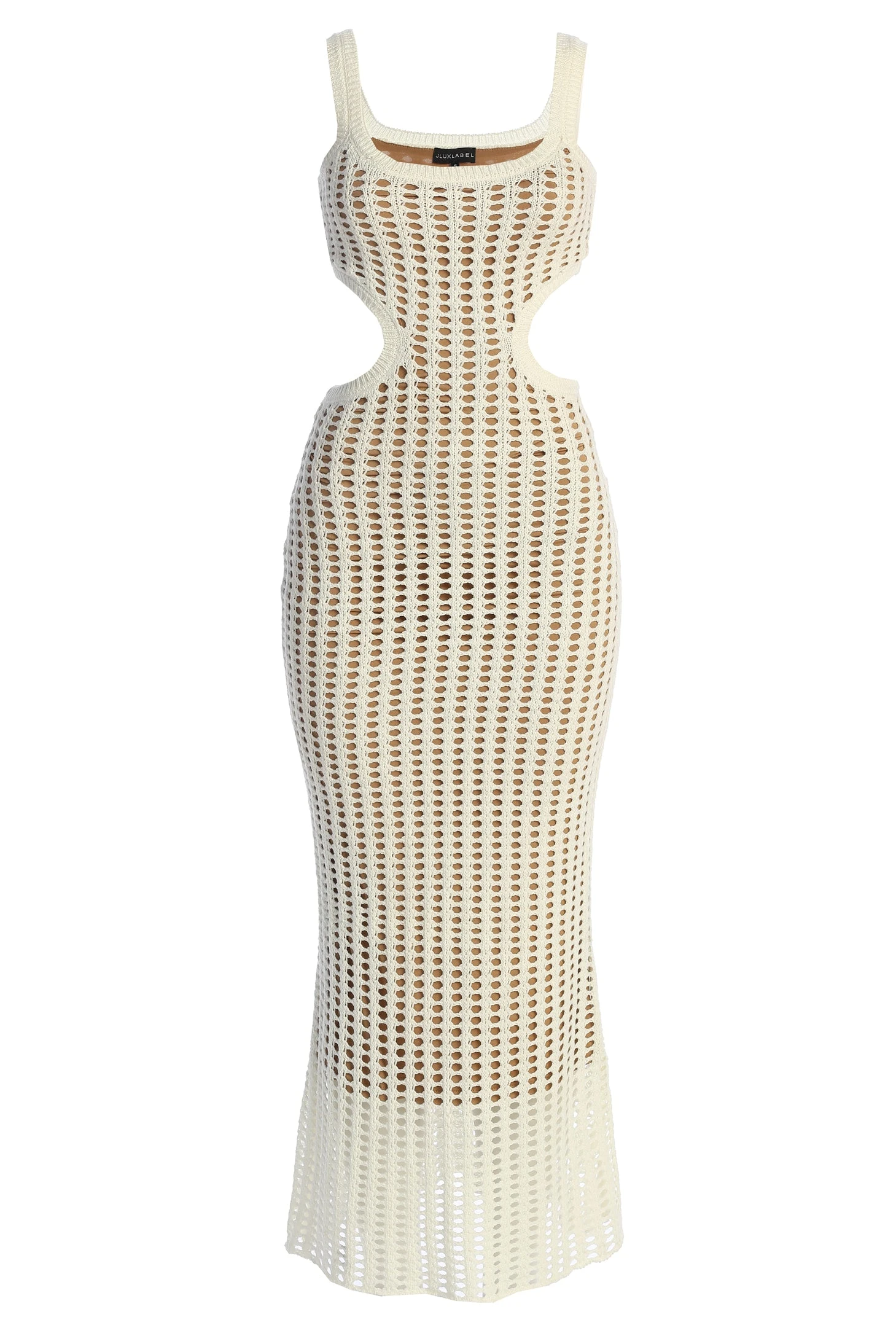 White Melrose Cutout Midi Dress 6 White Melrose Cutout Midi Dress - Image 4