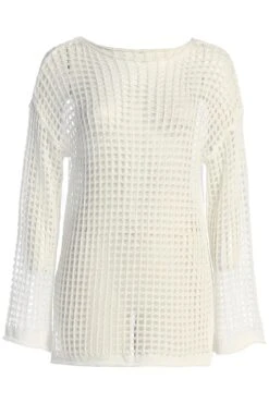 White Izara Crochet Coverup -Lady Clothing Store IMG 9701copy