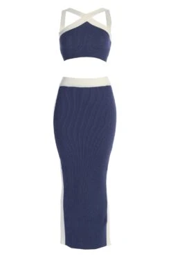 Navy Heartbreaker Two-Piece Skirt Set 18 Navy Heartbreaker Two-Piece Skirt Set -Lady Clothing Store IMG 9715copy