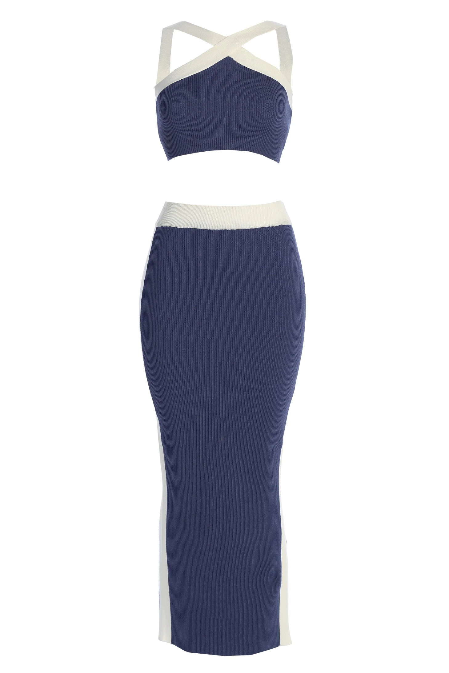 Navy Heartbreaker Two-Piece Skirt Set 5 Navy Heartbreaker Two-Piece Skirt Set - Image 3