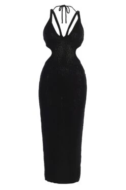 Black Serenity Cutout Midi Dress -Lady Clothing Store IMG 9725copy
