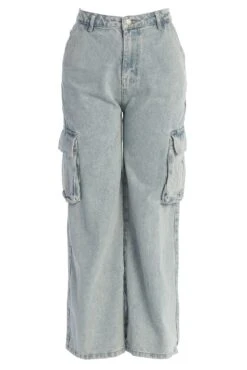 Medium Wash Denim Val Slouch Cargo Jeans -Lady Clothing Store IMG 9755copy