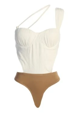 Natural Scenic One-Shoulder Linen Bodysuit -Lady Clothing Store IMG 9790copy