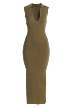 Olive Never Better Midi Dress -Lady Clothing Store IMG 9794copy