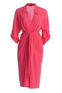 Fuchsia Sunlight Crinkled Mesh Skirt Set -Lady Clothing Store IMG 9833copy