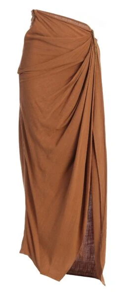 Pecan Noelia Linen Slit Skirt 15 Pecan Noelia Linen Slit Skirt -Lady Clothing Store IMG 9858