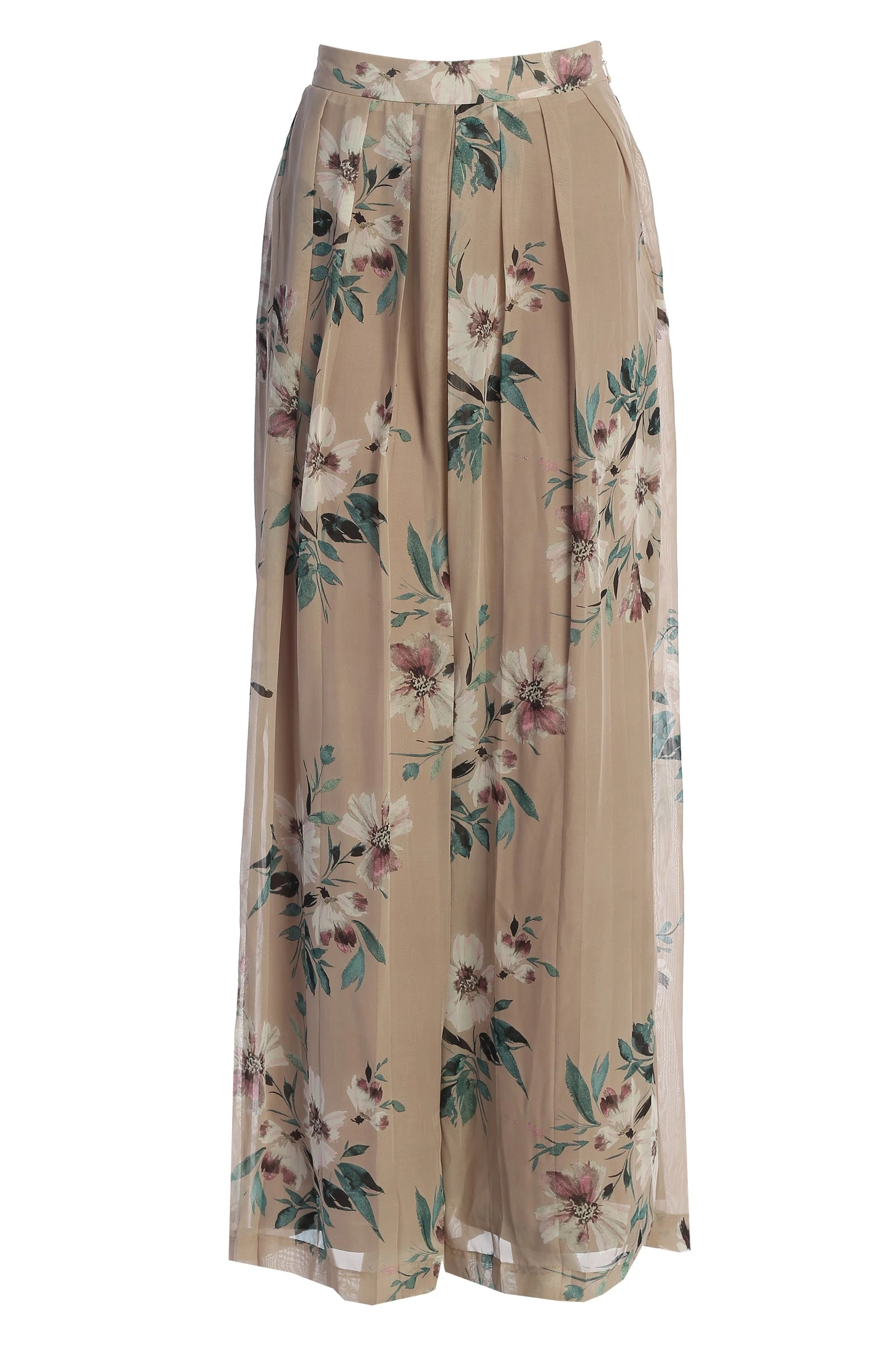 Purple Floral Josette Wide-Leg Pleated Pants 4 Purple Floral Josette Wide-Leg Pleated Pants - Image 2