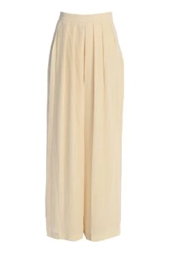 Ivory Josette Wide-Leg Pleated Pants -Lady Clothing Store IMG 9866copy