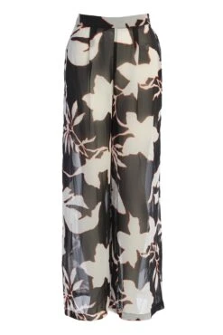 Ivory Floral Stay For A While Printed Trousers -Lady Clothing Store IMG 9867copy