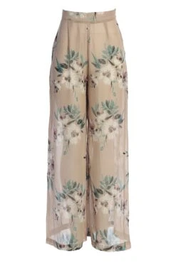Purple Floral Stay For A While Printed Trousers -Lady Clothing Store IMG 9868copy