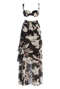 White Floral Printed Love Two-Piece Set -Lady Clothing Store IMG 9870copy